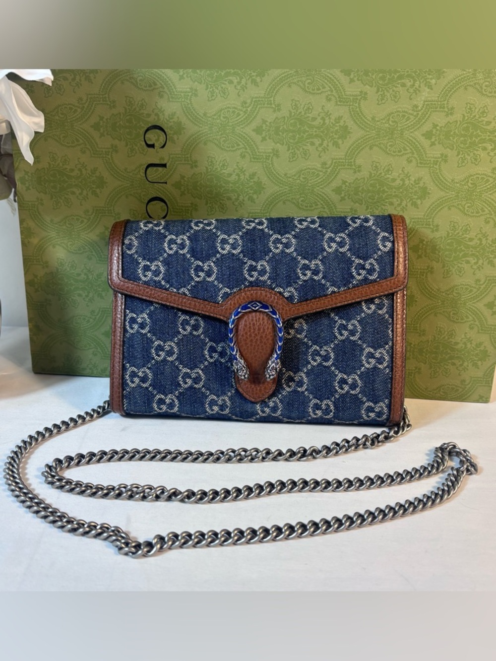 Beautiful Gucci Denim Dionysus